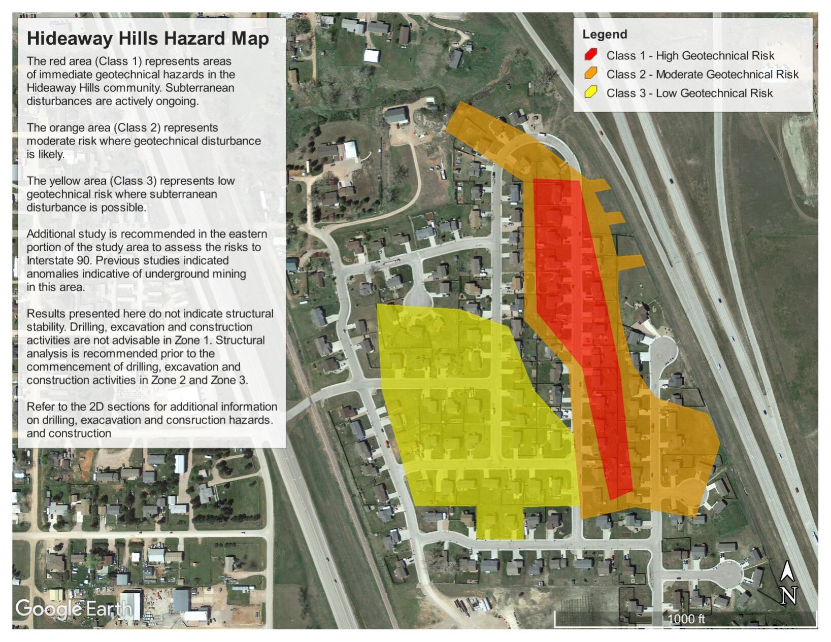 Hideaway Hills Hazard Map